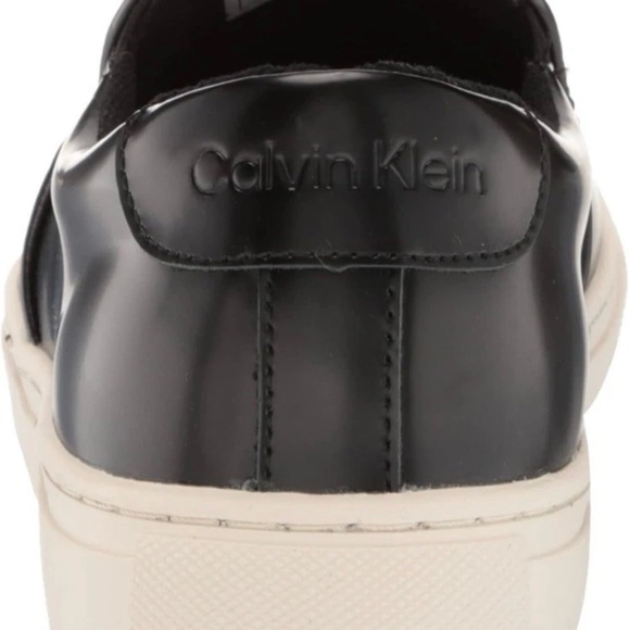 Calvin Klein Men's Ansly 2 Leather Slip-on Sneakers Size11.5 black .R14 - Picture 2 of 11